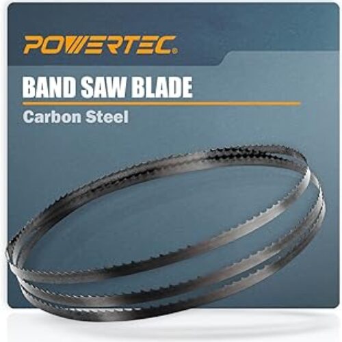 POWERTEC Bandsaw Blades 59.5 inch | Premium High Performance Wood Cutting Blades for 9 & 10 Inch Benchtop Saws | Heavy Duty Industrial Grade Steel for Resawing & Scroll Cuts