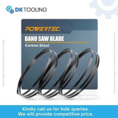 POWERTEC Bandsaw Blades 59.5 inch | Premium High Performance Wood Cutting Blades for 9 & 10 Inch Benchtop Saws | Heavy Duty Industrial Grade Steel for Resawing & Scroll Cuts