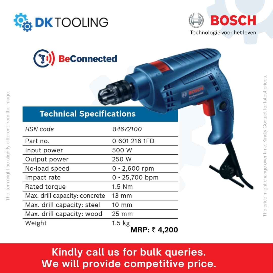 Bosch Impact Drill GSB 501 Professional 500W 3-in-1 Hammer Drill