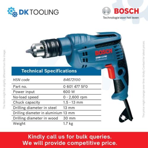 Bosch ROTARY DRILL GBM 13 RE Professional 600W Electric Hand Drill