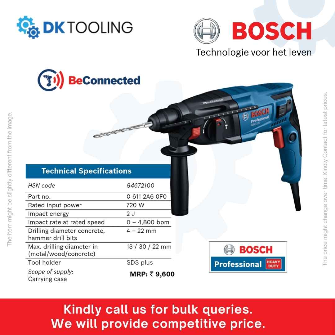 Premium ROTARY HAMMER GBH 220 Bosch Professional 720W SDS-Plus