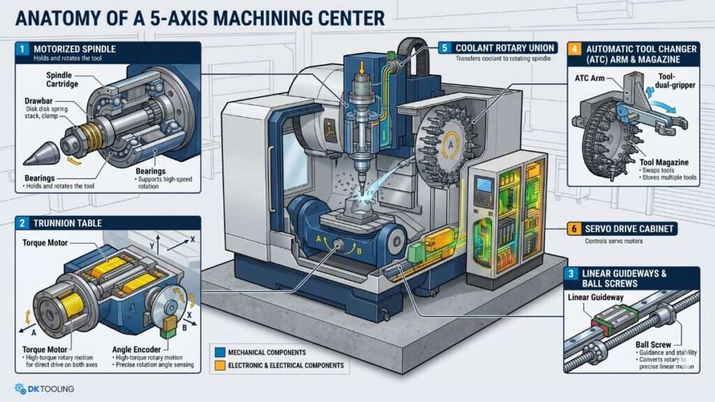Anatomy of a 5-axis machining center parts